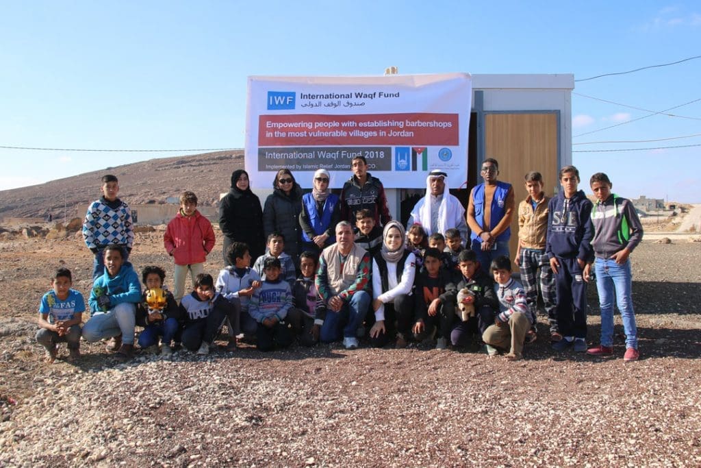 A barber shop supported by Islamic Relief in Jordan, providing a sustainable livelihood for a vulnerable family