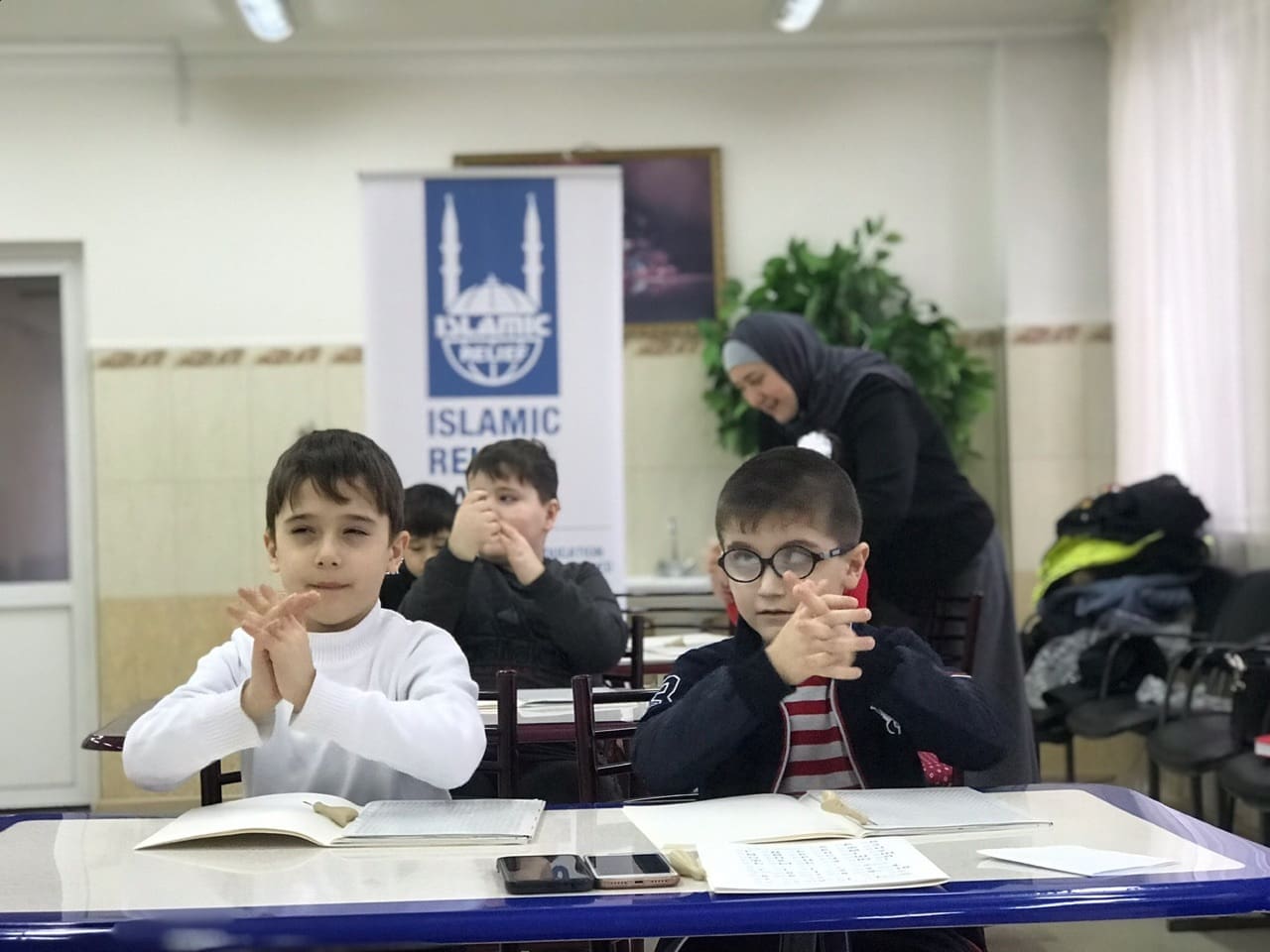 Children with disabilities receiving education support through an Islamic Relief programme