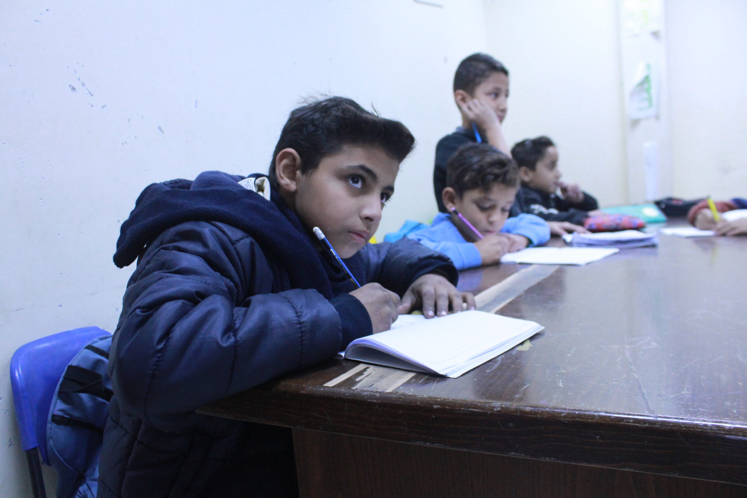 Children in Gaza continuing their education despite the ongoing conflict